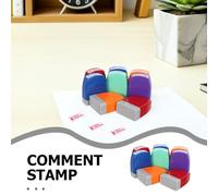 OATIPHO Sellos para Profesores Aula Juego de 8 Sellos de Calificación de Tareas Español Tinta Resistente a Manchas Diseño Divertido y Motivador para Uso Escolar y Evaluación Rápida