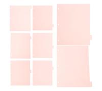 OATIPHO Separadores de Carpeta A4 de Plástico Mate 6 Anillas Color Rosa Claro 8 Hojas Perforadas para Cuadernos de Anillas Accesorios Organizadores para Oficina Escuela y Trabajo