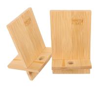 OATIPHO Soporte de Madera para Teléfono Móvil y Tableta 2 Unidades con Orificio de Carga Soporte para Smartphone Adecuado para Escritorio Hogar y Viajes