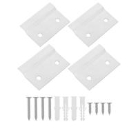 OATIPHO Soportes de Aluminio para Colgar Cuadros Clips Z Entrelazados Sistema Resistente para Espejos Marcos y Estantes 2 Pares Tornillos para Montaje Pared Hogar y Oficina