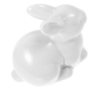 OATIPHO Tapas Decorativas para Tornillos de Inodoro de Cerámica, 2 Piezas Diseño de Conejo, Tamaño Grande 8x5x7 Cm, Accesorio para Decoración y Mantenimiento en Baño