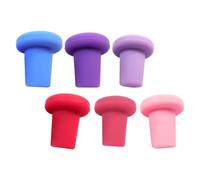 OATIPHO Tapones de Silicona para Vino 6 Piezas Selladores de Botellas Colores Surtidos Flexibles Reutilizables para Botellas de Vino y Bebidas en Cocina y Bar