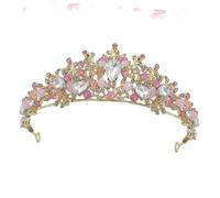 OATIPHO Tiara Nupcial De Cristal Tocado De Moda De Novia Tocado De Boda Para Novia Accesorios Para Vestido De Novia Rosa