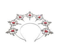 OATIPHO Tocado Oscuro Lolita Diadema de Halo Diademas de Reina para Mujer Tocado de Aro de Diosa Accesorios Cabello Vintage