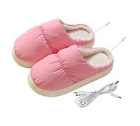 OATIPHO Zapatillas Eléctricas USB de con Calefacción Cálidas y Cómodas para Pies Calentador Portátil para Invierno Casa y Oficina
