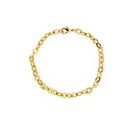 oAtm0eBcl Pulsera de cadena simple de hip-hop, unisex, para hombres y mujeres, regalo, joyería, fiesta, banquete (negro/plateado/dorado) dorado