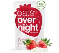 Oats Overnight Las fresas y crema (3 onzas por paquete)-alta en proteínas,baja en azúcar,sin gluten 12 Paquete