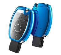 OATSBASF Funda Llave Mercedes Benz,Carcasa Llave Mercedes,Funda de protección para Llave de Coche Mercedes Benz W204 W211 2-3 Keyless Botones A B C E Class (Azul)