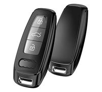 OATSBASF Funda para llave adecuada para Audi, funda para llave de coche para A6L A6 A7 A8 Q7 Q8 E-Tron 2019 2020 silicona TPU funda protectora (negro)