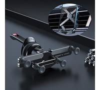 OATSBASF Soporte para teléfono de Coche, Manos Libres, Soporte para Rejilla de ventilación de Gravedad, Apto para teléfonos móviles de Menos de 7 Pulgadas (X03-negro)