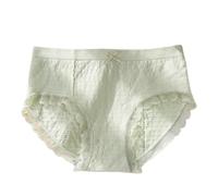 OATTIS 5 PCS de Mujer de Cintura Media con Borde de Encaje - algodón Burbuja Transpirable,Tejido Suave y elástico,badana antibacteriana,Ropa Interior cómoda para Damas,Color8,más De 68-85 Kg