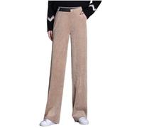 OATTIS Pantalones Anchos De Terciopelo para Mujer En Otoño E Invierno, Pantalones De Cintura Alta, Informales, Sueltos, Colgantes Y Adelgazantes,Color4,30