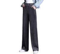 OATTIS Pantalones De Pierna Ancha De Terciopelo Dorado para Otoño E Invierno, Pantalones Casuales Sueltos Y Colgantes, Pantalones De Mujer De Cintura Alta De Talla Grande,Color4,33