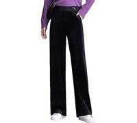 OATTIS Pantalones De Pierna Ancha De Terciopelo Dorado para Otoño E Invierno, Pantalones Casuales Sueltos Y Colgantes, Pantalones De Mujer De Cintura Alta De Talla Grande,Color2,32