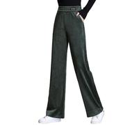 OATTIS Pantalones De Pierna Ancha De Terciopelo Dorado para Otoño E Invierno, Pantalones Casuales Sueltos Y Colgantes, Pantalones De Mujer De Cintura Alta De Talla Grande,Color3,31