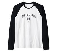 OAuth Keeper Ciberseguridad TI Humor Diseño Camiseta Manga Raglan