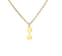 OAUWKEIY Collar colgante Collar para entusiastas de los deportes de fitness colgante con mancuernas hexagonales brillantes collar minimalista de viajero de moda Joyas