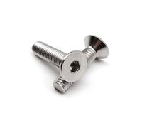 oavhvchg 10 Uds M4 M5 M6 Longitud 6-50mm 316 A4 Acero Inoxidable Cabeza Hexagonal Tornillo avellanado Plano (Color : 25mm, Size : M6 10pcs)