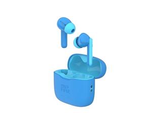 Oaxis myFirst CareBuds - Los Primeros Auriculares estéreo inalámbricos del Mundo para niños y niñas, Auriculares Seguros para niños con Transparencia Inteligente, Volumen máximo 85 dB (Azul)