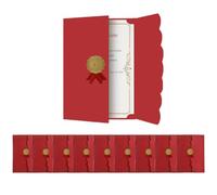Oaygat 10 soportes para certificados A4 para premio profesional, cubierta de diploma de papel de triple pliegue, proceso de estampado en caliente, soporte para diploma de graduación, protector de