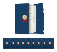 Oaygat 10 soportes para certificados A4 para premio profesional, cubierta de diploma de papel de triple pliegue, proceso de estampado en caliente, soporte para diploma de graduación, protector de