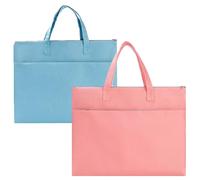 Oaygat 2 fundas de arte tamaño A3, bolsa de transporte para artistas, carpeta de pintura, impermeable, para llevar a la mesa de dibujo, bolsa de transporte, Azul claro y rosa, 47 x 36cm/18.5" x 14.17