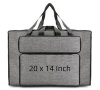 Oaygat Bolsa de arte - Funda impermeable con asas - Bolsa portátil para blocs de bocetos - Organizador para paletas, pinceles, pinturas, lápices, gomas, A3, Portafolio