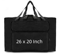 Oaygat Bolsa de arte para dibujo, bolsa impermeable con asas, portátil, organizador de pintura, bolsa de almacenamiento para paletas, pinceles, pinturas, lápices, obras de arte, Black, A2, Portafolio