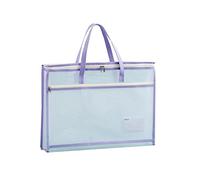 Oaygat Bolsa de transporte impermeable A3, carpeta de malla transparente con cremallera y agarre de mano, organizador portátil para obras de arte, carteles, papeles y documentos diarios