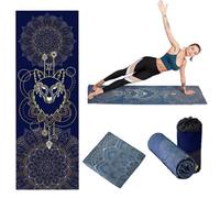 Oaygat Toalla de yoga antideslizante para yoga caliente, toalla de fitness con bolsillo en las esquinas, absorbente del sudor, manta de yoga, pilates, fitness, yoga, gimnasio, toallas de yoga caliente