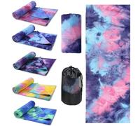 Oaygat Toalla para esterilla de yoga, toalla de yoga antideslizante, toalla de yoga caliente con puntos de agarre, manta de yoga de secado rápido, toalla de microfibra súper suave absorbente del sudor