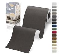 OAZ Parche Adhesivo de Tela, 10x200 cm Exterior Parches de Reparación de Lona, Impermeable Parches para Tela Autoadhesivo para Sofá, Cortina, Toldos, Asiento de Coche, Tumbona, Negro Gris
