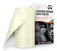 OAZ Parche de Cuero Autoadhesivo,10 x 160 cm Polipiel Adhesiva ReparacióN De Cuero Parches,para Sofá,Asiento de Coche,Muebles,Chaquetas,Tapicería,Bolsos Cuero,Marfil blanco