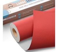 OAZ Parches Cuero Adhesivo, 40 x 160 cm Cuero Adhesivo Parches Polipiel, Parches de Reparación Autoadhesivos, Parche Cuero Adhesivo para Muebles, Sofás, Asientos De Coche, Cabecera, Bolsos (Rojo)