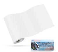 OAZ Parches de Reparación de Nylon Autoadhesivo, 10 x 160 cm Parches Chaqueta Plumas, Parche Reparacion Ropa, Parche de Reparación Impermeable, para Tienda de Campaña, Mochila, Chaqueta, Blanco