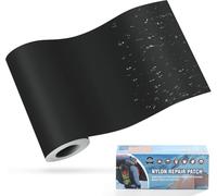 OAZ Parches de Reparación de Nylon Autoadhesivo, 10 x 160 cm Parches Chaqueta Plumas, Parche Reparacion Ropa, Parche de Reparación Impermeable, para Tienda de Campaña, Mochila, Chaqueta, Negro