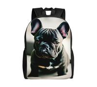 OAZCVBNN Adorable mochila unisex con estampado de bulldog francés, para viajes, uso diario, gran capacidad