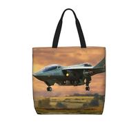 OAZCVBNN Aircraft Fighter Jets - Bolsa de viaje reutilizable y respetuosa con el medio ambiente, ligera, para el trabajo, uso diario