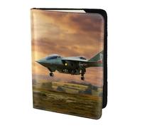 OAZCVBNN Aircraft Fighter Jets - Funda tipo cartera para pasaporte, para hombres y mujeres, para viajes de negocios y ocio