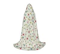 OAZCVBNN Atomic Stars - Bata de mago con estampado retro de estrellas para Halloween y carnaval, capa con capucha para hombres, mujeres, adolescentes y niños, Negro, Small