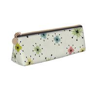 OAZCVBNN Atomic Stars - Estuche de piel con estampado retro de estrellas, elegante, para escuela, viajes, organización de maquillaje, ligero