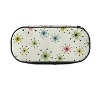 OAZCVBNN Atomic Stars - Estuche ligero y práctico para lápices, diseño de estrellas, para escuela, estudiantes, maquillaje, viajes, niño y niña, Black, Talla única, Organizador de bolsas