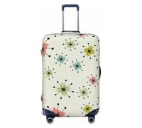 OAZCVBNN Atomic Stars - Funda para maleta de viaje con estampado retro y diseño elástico antiarañazos, Black, S