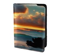 OAZCVBNN Beach Maui Hawaii Sunset Sea Waves Cloud Print Hombres y Mujeres Pasaporte Documento Cartera Funda para Viajes de Negocios y Ocio