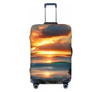 OAZCVBNN Beach Maui Hawaii Sunset Sea Waves Nubes Print - Maleta universal elástica para equipaje, accesorio de viaje, Black, S, Equipaje de mano