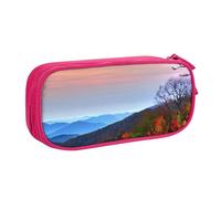 OAZCVBNN Blue Ridge Mountains - Estuche para lápices con estampado de montañas para guardar maquillaje, gomas de borrar, bolígrafos, estudiantes, escuela, oficina, uso multiescena, Pink, Talla única
