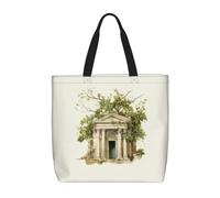OAZCVBNN Bolsa organizadora extragrande con diseño de edificio antiguo con rama de olivo romano y estampado griego, para mujeres y hombres, ligera, reutilizable