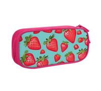 OAZCVBNN Bonito estuche con estampado de fresas para guardar maquillaje, gomas de borrar, bolígrafos, estudiantes, escuela, oficina, multiescena, Pink, Talla única, Juego de mochila escolar