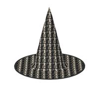 OAZCVBNN Bonito sombrero de bruja unisex con estampado de vaca para carnaval, cosplay, gorra plegable y fiestas temáticas