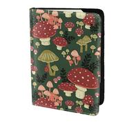 OAZCVBNN Bright Mushrooms - Funda tipo cartera para documentos y pasaporte, diseño de hongos para hombres y mujeres
